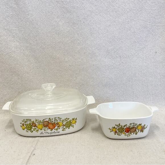 CorningWare Spice of Life 2-quart Casserole Glass Lid & 2 3/4 cup no lid - Picture 1 of 16